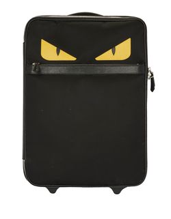 Fendi Monster Suitcase,Nylon/Leather,Black, 7VV066.ICE, L, 3*